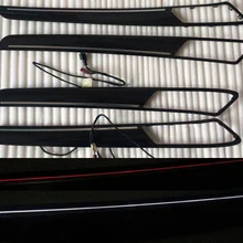 Для VW Golf MK7 MK7.5 внутренняя дверная ручка панель Крышка отделка передней двери красный или белый светодиодный светильник атмосфера внутренняя панель