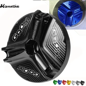 

Motorcycle Accessories Aluminum Engine Oil Filter Cup Plug Cover screws For Honda Grom 2012 2013 2014 2015 2017 2018 2019 2016