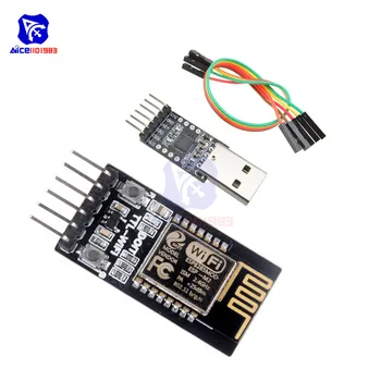 

diymore CP2102 USB to TTL Serial UART Module + TTL to WIFI ESP-M2 Internet Transmitter Serial Module + 5Pin Dupont Jumper Wires