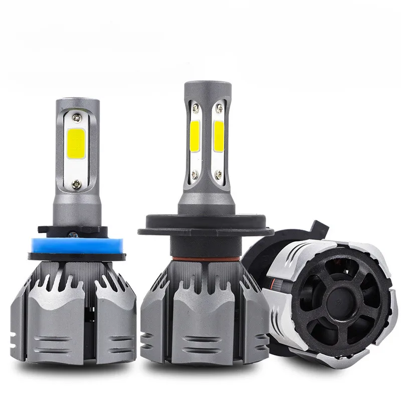 CARCTR H7 светодиодный H4 H1 H11H8 880 H3 9005 9006 автомобилей головной светильник лампы авто светильник 6000K 72W фары для 6000LM Автомобильные фары 12V светодиодный лампы для автомобилей - Испускаемый цвет: 2 pieces