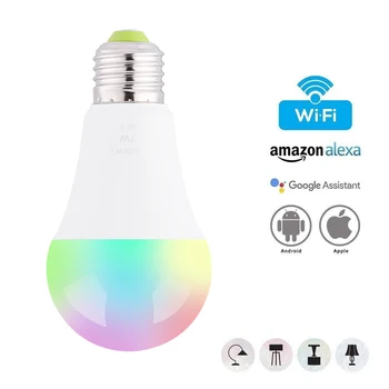

Dimmable E27 7.5W WIFI Smart LED Light Bulb App Operate Alexa Google Assistant Control Wake up Smart Lamp Night Light