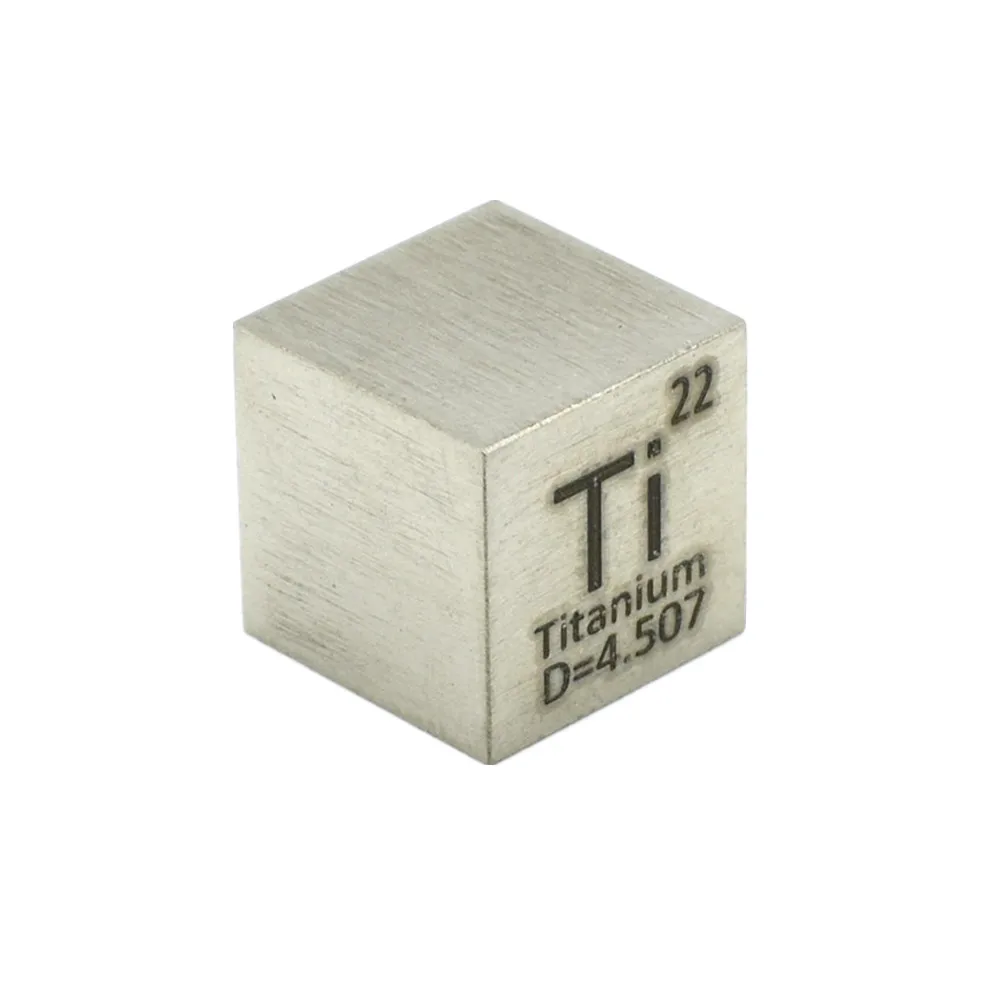 Элемент куб 10 мм чистая плотность 99.95% металлические коллекции C Al Ni Ti Mo Cu Fe Sn Cr Bi Co Nb ручной работы DIY хобби ремесла дисплей - Цвет: 10MM CUBE TITANIUM
