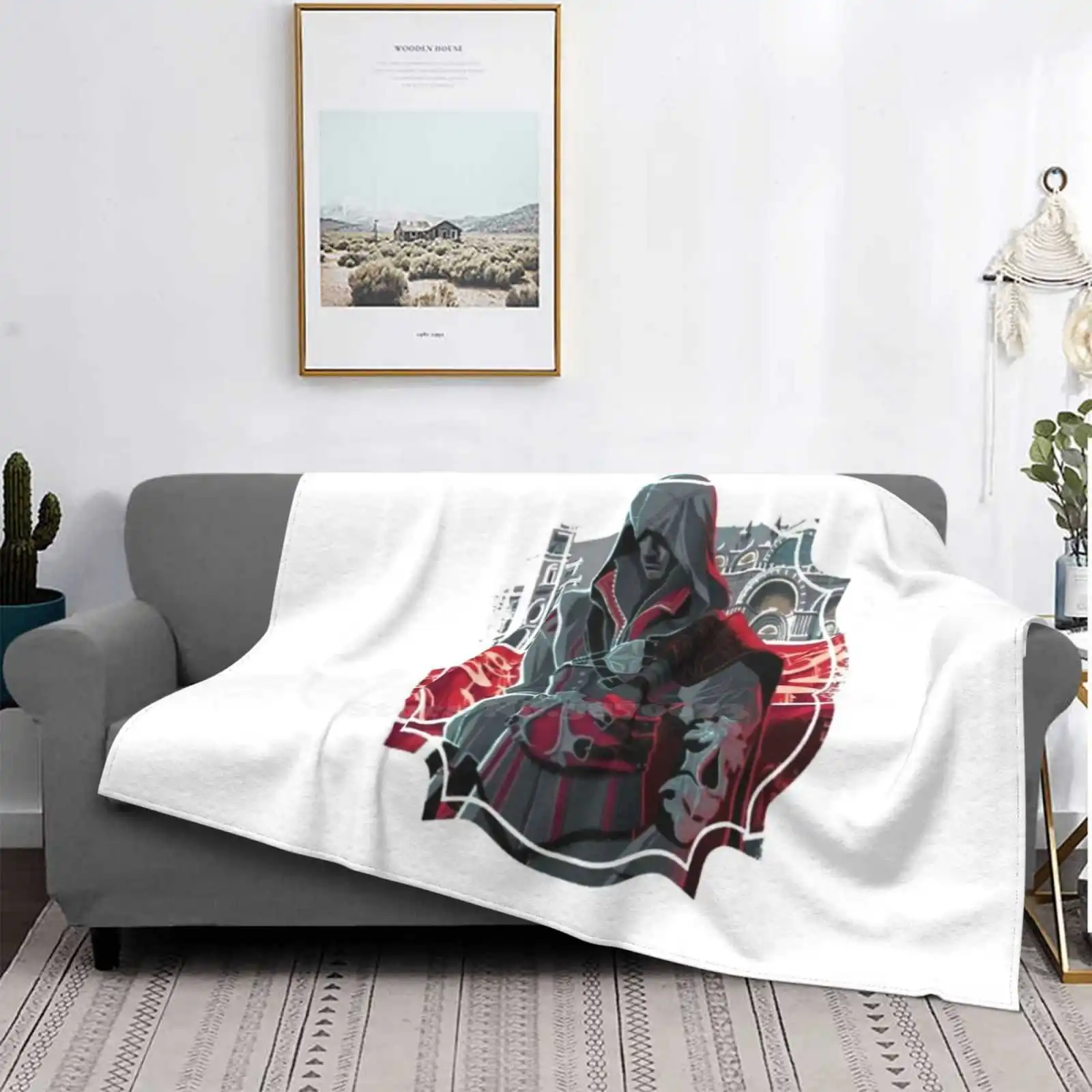 Alta?R Da T Shirt Aria Condizionata Coperta Soft Throw Coperta Giochi Di Gioco Gamer Ps4 Ps3 Creed Assassins Ezio Killer Logo