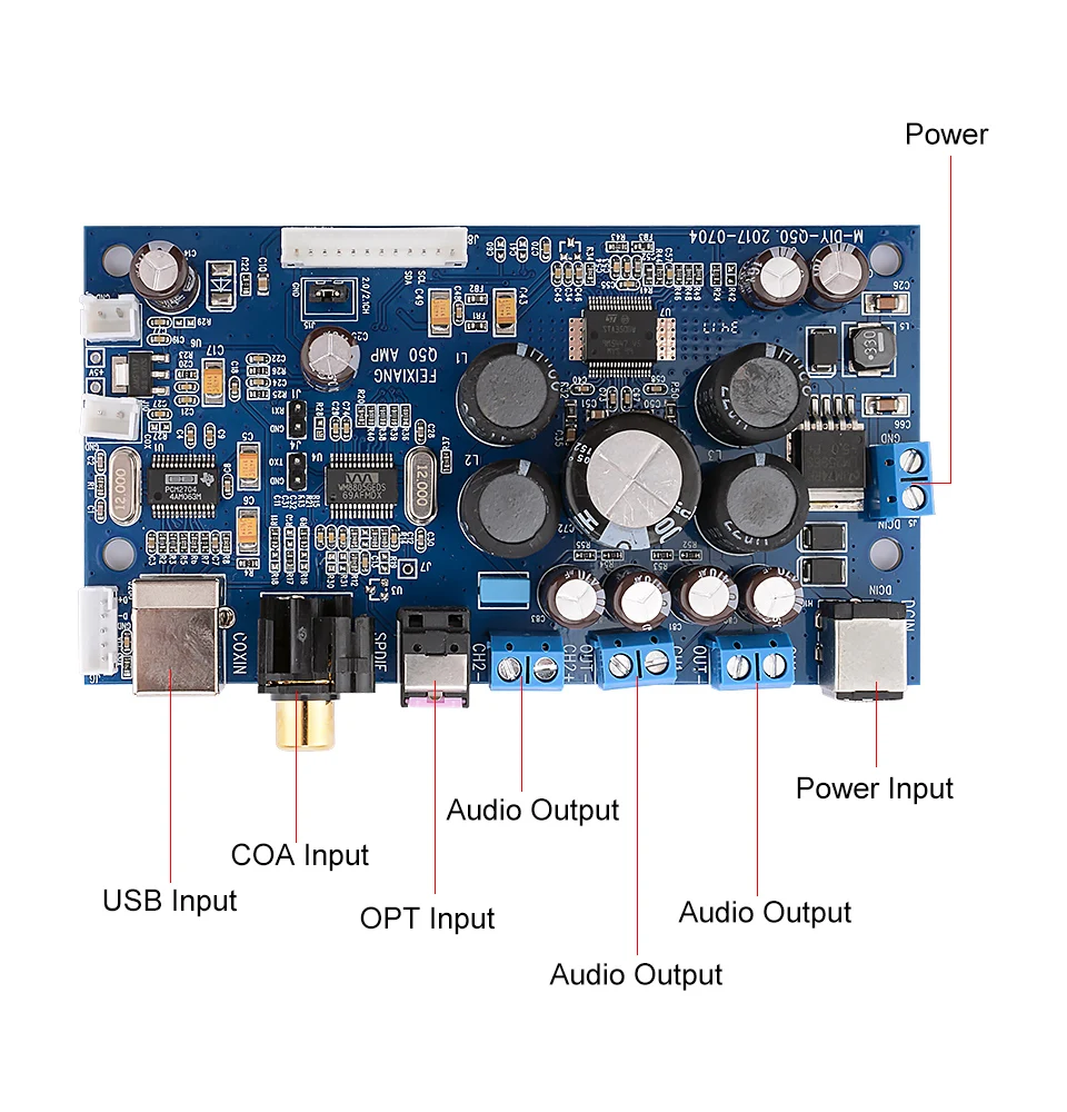 AIYIMA STA350 цифровой усилитель мощности плата аудио Amplificador коаксиальный волокно USB вход PCM2704 декодирование Поддержка 2,1/2,0 режим