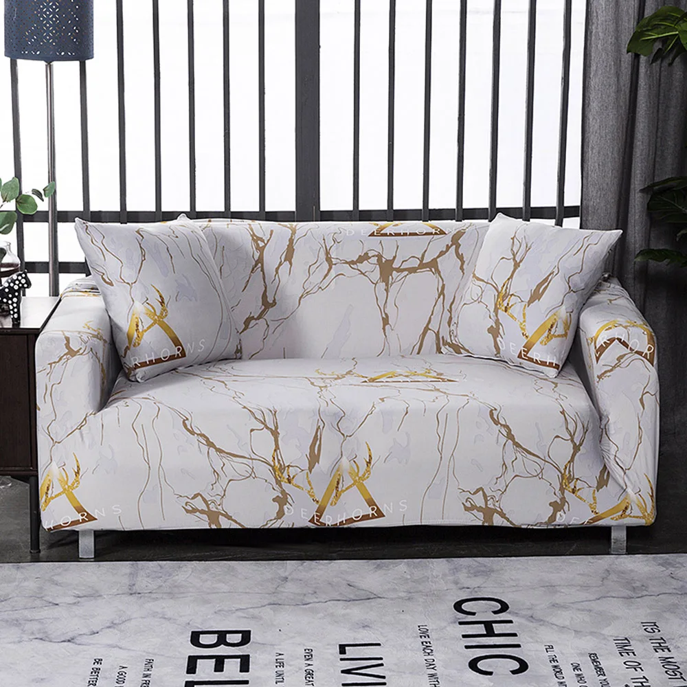 

Classical Geometric Printing Simple Sofa Cover All-inclusive Universal Cover Dark Sofa Cover Easy To Clean Dustproof Home New