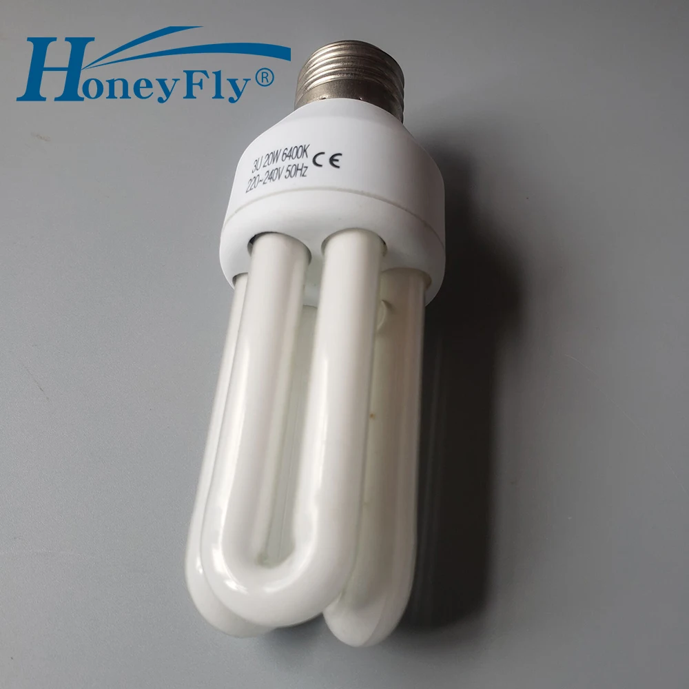 Энергосберегающая лампа HoneyFly 3U E27 U образная 15 Вт/20 Вт Флуоресцентный светильник