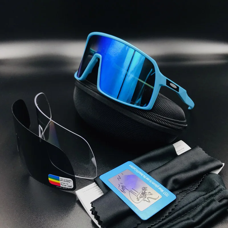 3 Lens Polarized 03 Солнцезащитные очки с 3 линзами UV400 для занятий спортом, бега, верховой езды, MTB, гонок, горная дорога, велосипед, очки, велосипедные очки для мужчин и женщин, велосипедные очки - Цвет: 3 Lens Polarized 03