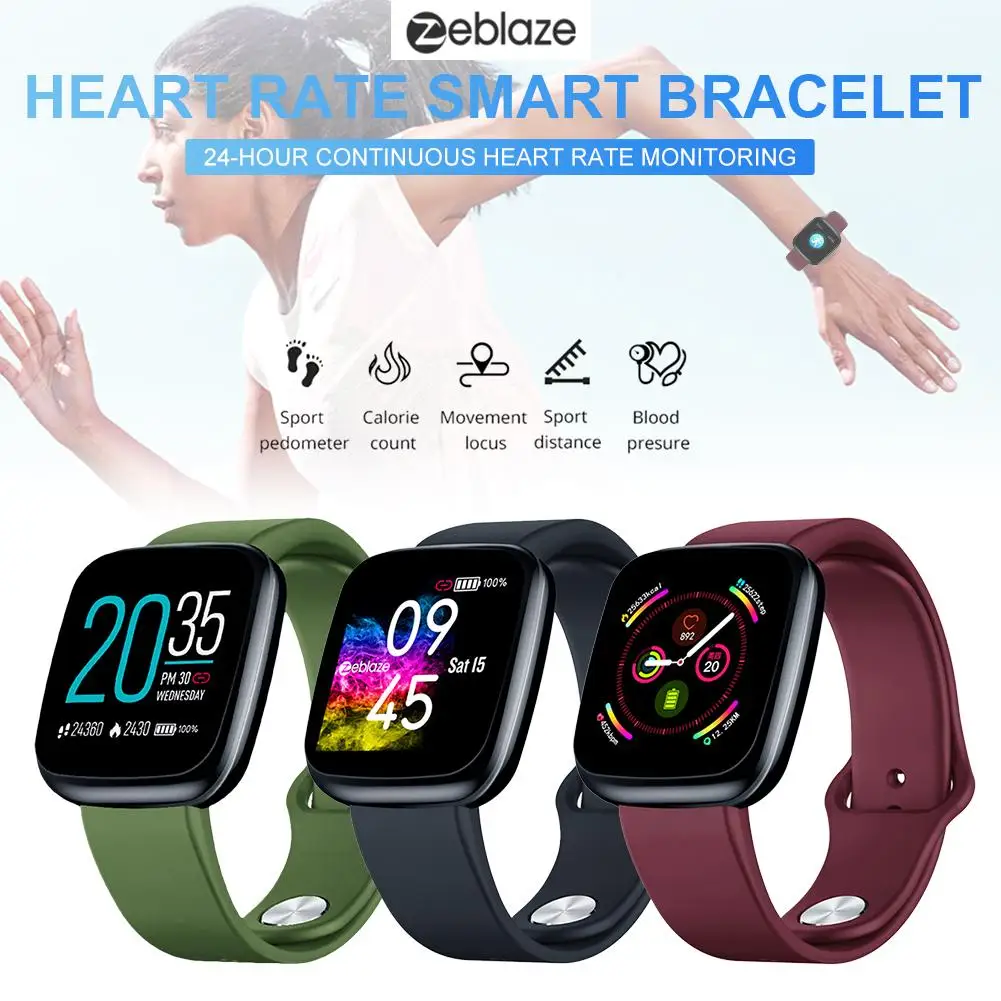 

Smart Watch Heart Rate Pressure Monitering Watch with IPS Color Screen Fitness Pedometer Sports Watch for Zeblaze Crystal 3