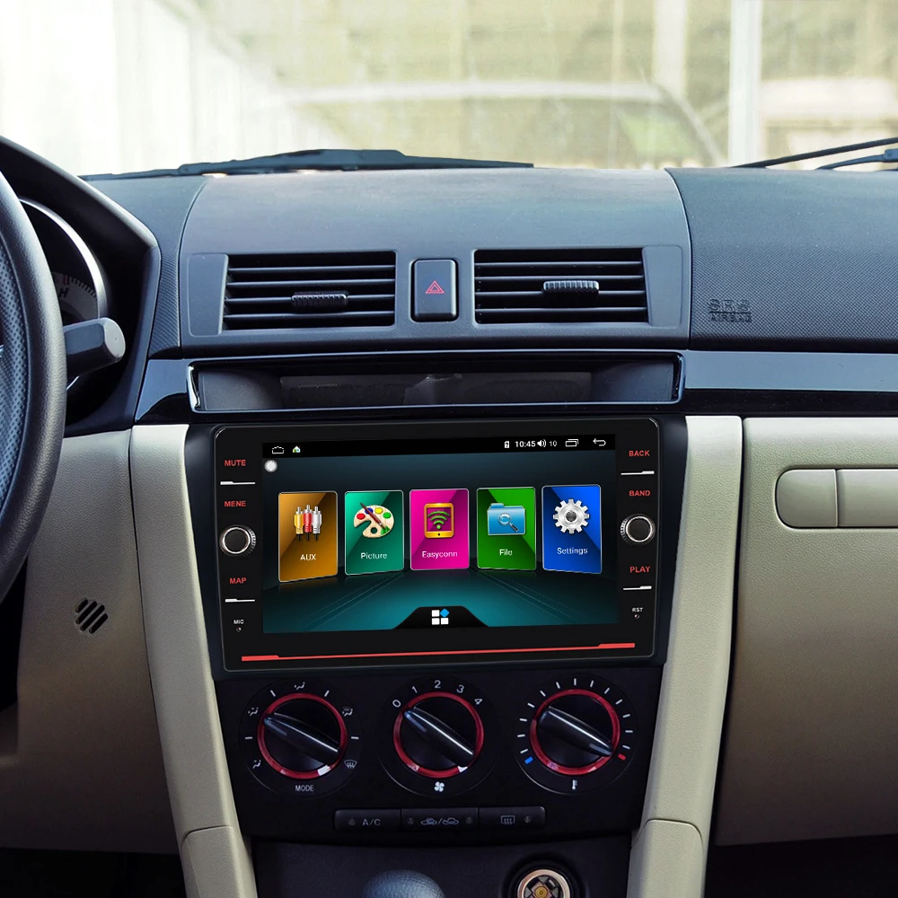 Perfect EBILAEN 2Din Android 8.1 Car Multimedia Radio Player For Mazda 3 BK 2004-2009 Tape Recorder Autoradio GPS Navigation Mazda3 DVD 1