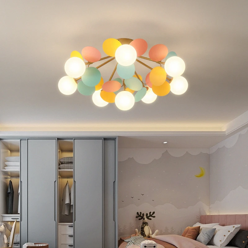 Modern Chandelier Ceiling Light Indoor Lighting For Living Room Chandeliers Home Decorative Lamps Children's Room Color Lights shell chandelier