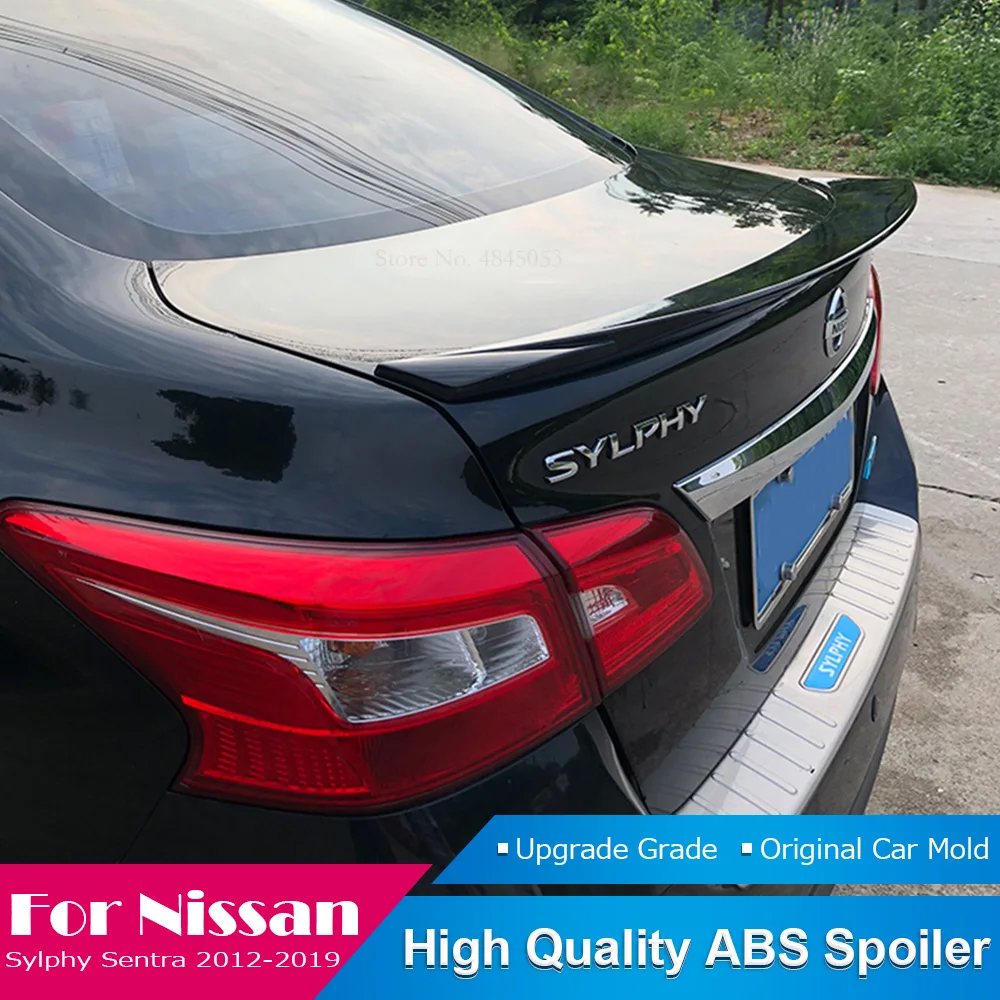 Автозапчасти черный спойлер на крышу багажник из углеродного волокна для Nissan Sylphy