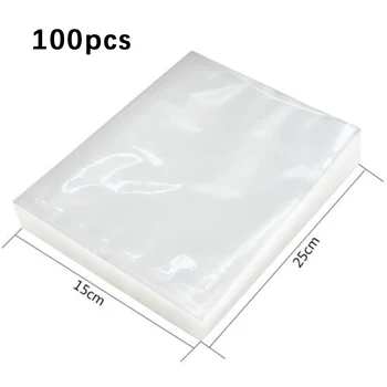 

100PCS Vacuum Sealer Bags Food Saver Bags Saver Storage Packages Textured Embossed For Meat, Food, Vegetables, Fruits, Rice