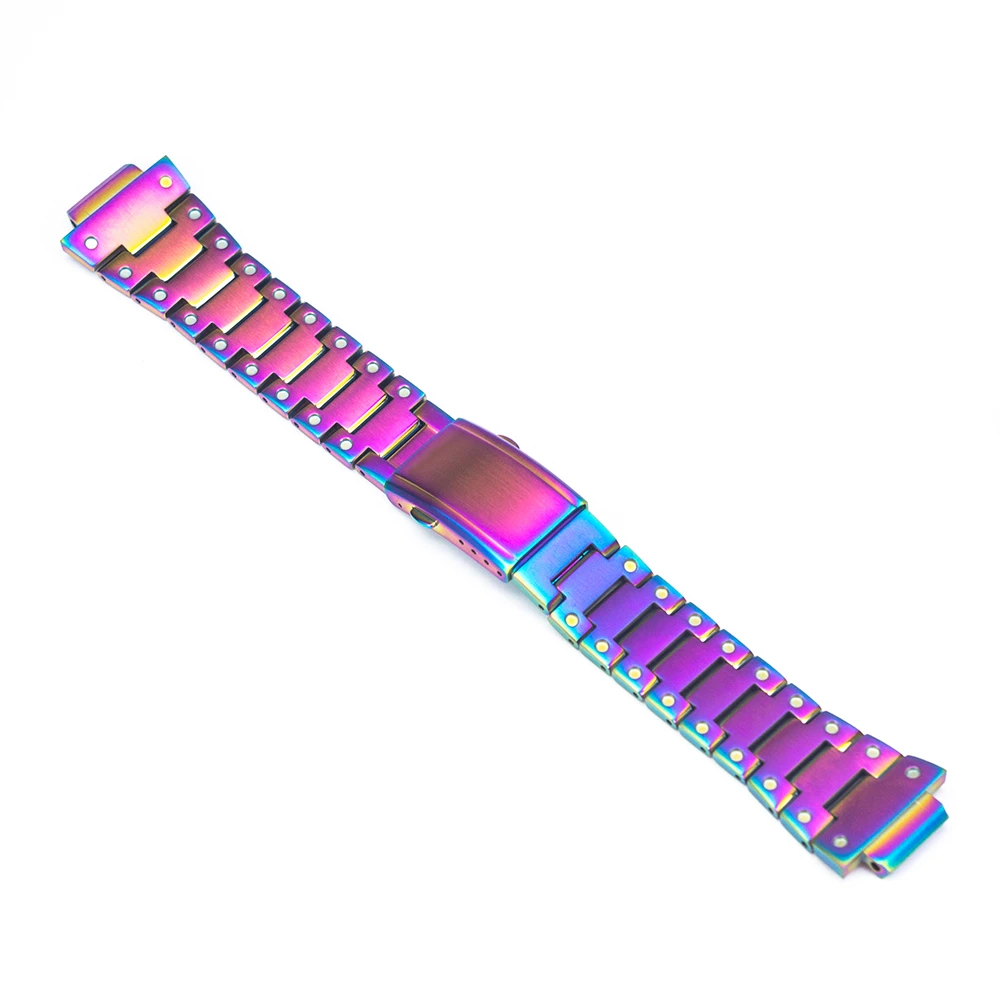 Colorful Strap Ободок для часов/чехол для часов DW5600 GW-M5610 Металл 316L нержавеющая сталь Аксессуары для часов - Цвет ремешка: Colorful Strap