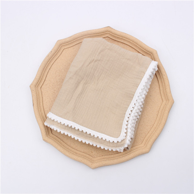 Baby Ball Tassel Blankets Infant Stretch Swaddle Kid Sleeping Warm Wrap Bed Cover