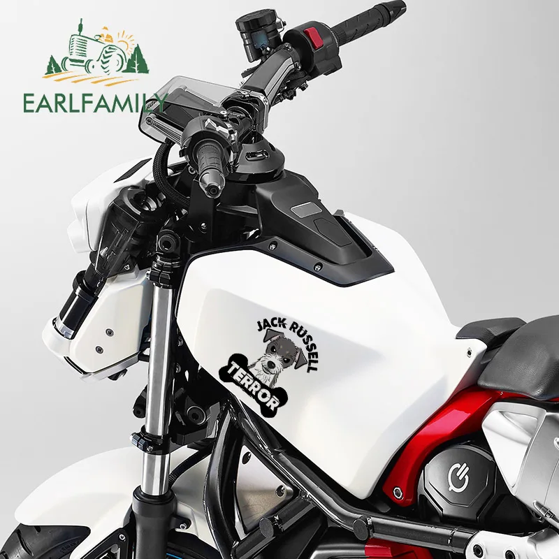 EARLFAMILY 13cm For Jack Russell Terrier Dog Personality Car Stickers Fashion Decal DIY Occlusion Scratch Decals Decoration