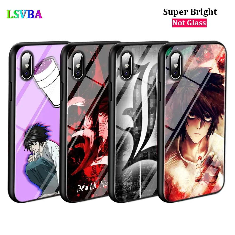 Черный чехол с аниме Death Note для iPhone 11 11Pro X XR XS Max 8 7 6 6S Plus 5S 5 SE глянцевый телефона |