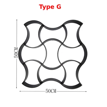 

Garden Walk Pavement Mold DIY Manually Paving Cement Brick Stone Road Concrete Molds Path Maker Reusable Garden Stone Road Mold