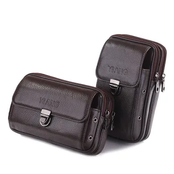 

Men's Running Bag Mobile Phone Bag Leather Mini Horizontal And Vertical-4.7-5. 5-6-Inch Phone Bag Korean