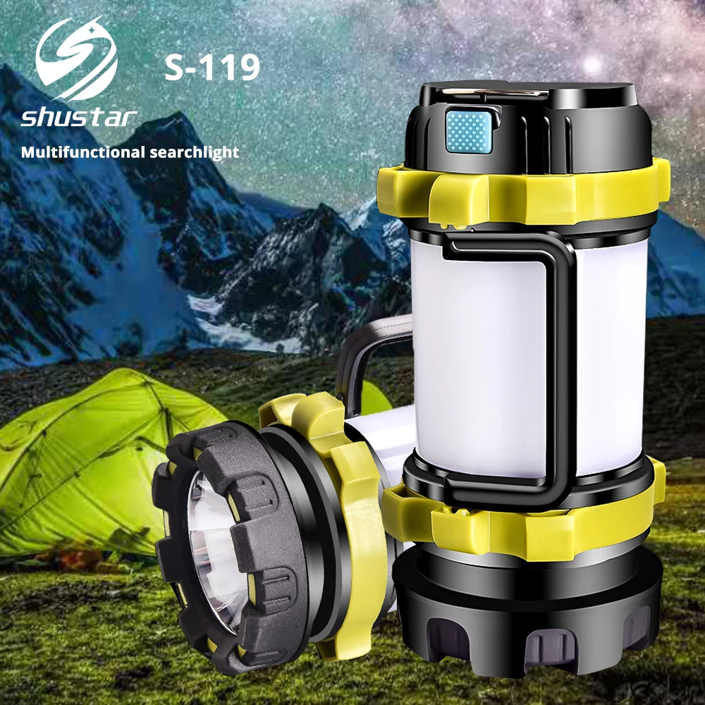 Multifunctional portable searchlight Super Bright Portable Spotlight Built-in rechargeable lithium battery Suitable for camping