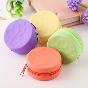 

Cute Silicone Coin Purse Women Change Purse Round Wallet Portable Headset Organizer Bag Samll Card Key Pouch Money Bag for Kids