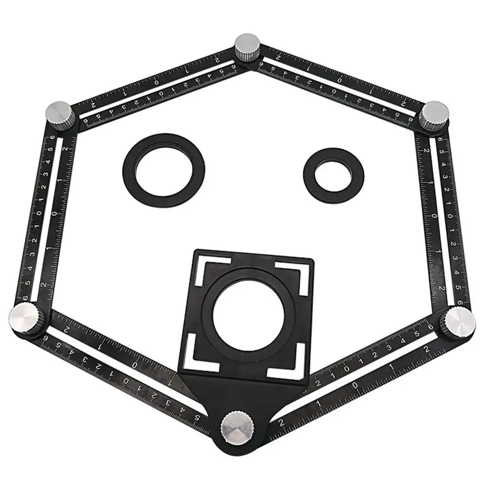 Template Tool Multi-Angle Ruler Template Measures Forms Builders Craftsmen Protractor 30FP26