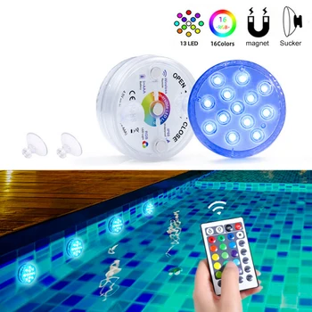 13 Led Afstandsbediening Rgb Submersible Licht Aa Battery Operated Onderwater Night Lamp Outdoor Vaas Kom Tuin Partij Decoratie