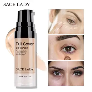 

NEW SACE LADY Professional Eye Concealer Makeup Base 6ml Full Cover for Eye Dark Circle Face Liquid Corrector Cream Make Up