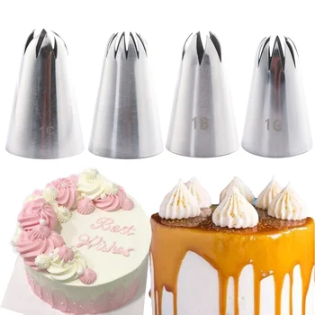 

1 Pcs Icing Cream Piping Nozzles For Cake Decorating Baking Cookie Cupcake Piping Nozzle Stainless Steel Pastry Accessories
