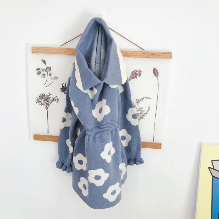 Трикотажное платье для новорожденных девочек джемпер пуловер маленьких детская