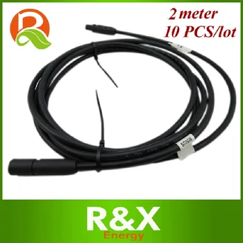 

R&X 2 meters Preassembly Solar Cable 4mm2 with MC3 PV Power Connector 10 pcs/lot