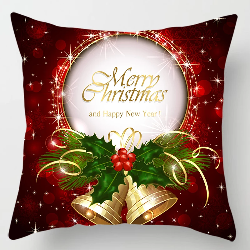 Рождественская наволочка, наволочка для подушки с рисунком счастливого Нового года, наволочки для подушек с двумя сторонами, квадратная наволочка, наволочки, размер 45*45 см - Цвет: 25
