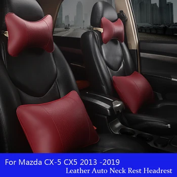 

For Mazda CX-5 CX5 2013 2014 2015 2016 2017 2018 2019 Leather Auto Neck Rest Headrest Neck Pillow accessroies