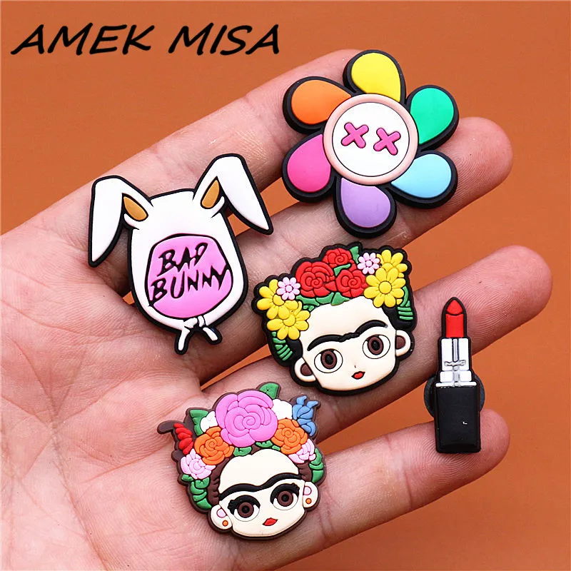 1pcs Bad Bunny Shoe Charms Accessories Decoration for Party Kids Gifts for shoe charms,shoe decorations