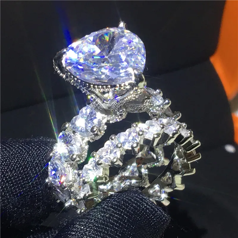 Набор обручальных колец 8ct Lab diamond роскошные обручальные кольца для мужчин и
