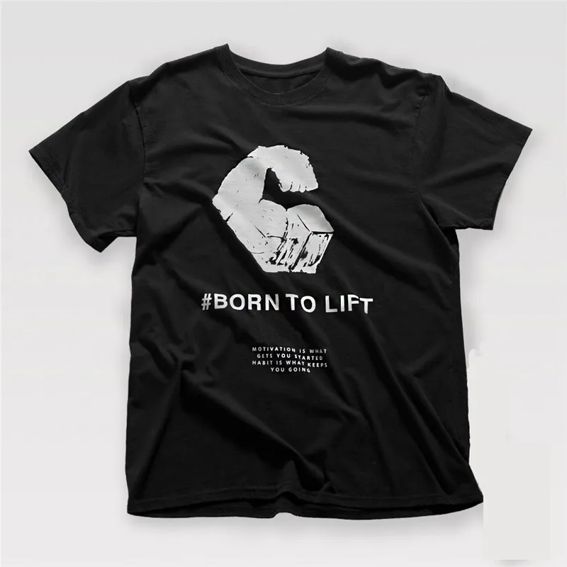 

2019 Men Short sleeve Printed t shirt Summer Gyms Fitness Bodybuilding Cotton mens Slim T shirt Mans Casual Fashion clothing