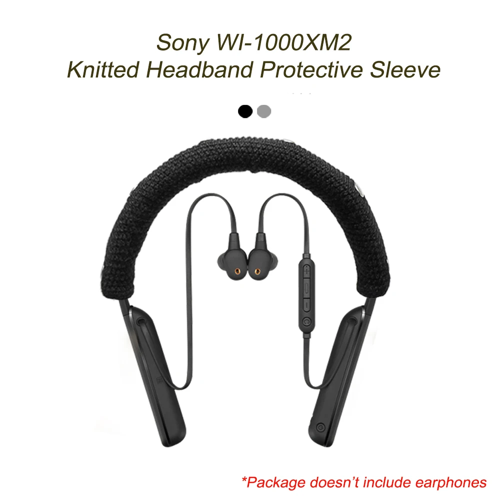 IMTTSTR Universal Knitted Sleeve Headband for Sony WI 1000XM2 1000XM Protector Case Headphones Head Pads Cushion Pads Bumper