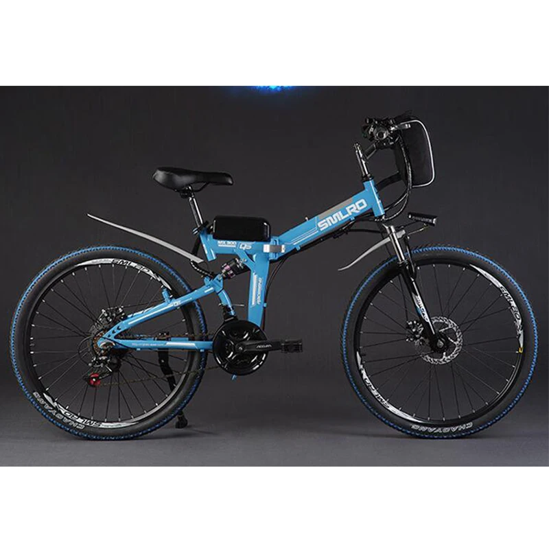 Mileage 10A 30-40KM Литиевая батарея складной велосипед MX300(27 скоростей) 350W Мощный 24 дюйма 48v 15AH литий Батарея дисковый тормоз для электротранспортного средства - Цвет: Mileage 10A 30-40KM