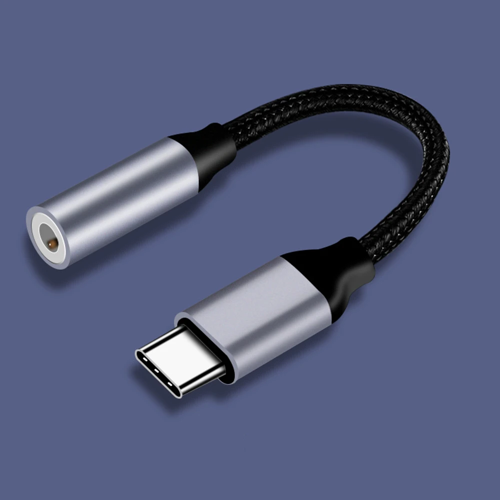 

USB-C Type C To 3.5mm Audio Aux Headphone Jack Cable Adapter for Huawei Xiaomi Converter Connector
