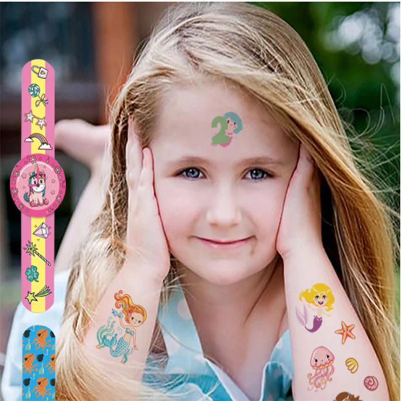 Temporary Tattoos For Girls And Boys Gifts Beauty Watch Flash Tattoo Sticker Kids Anime Movie Tatoos | Игрушки и хобби