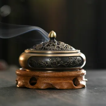 

Copper Incense Burner Sandalwood Burner Zen Antique Incence Holder Aromatherapy Incense Burner Home Decoration Ornaments I60B