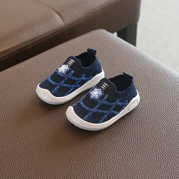 

First Walkers Shoes Baby Breathable Spider Print Anti-Slip Canvas Shoes Child Unsixed Sneakers Soft Soled Shoes 1-3Y Blue Pink