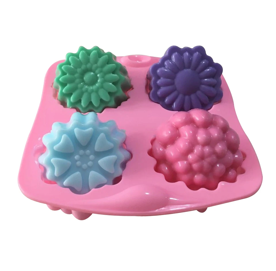 Рождественская 3d форма для мыла в форме сердца, силиконовая форма для мыла в форме цветка, форма для изготовления мыла, поднос для помадки, подсвечник для ванной комнаты