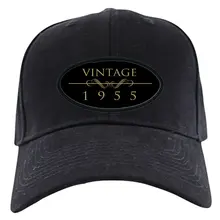 Винтажная Черная кепка 1955 года рождения-бейсболка, Новая Черная кепка