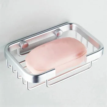 

Toilet Bathroom Tools Rack for Soap Dish Holder Organizer Creative Draining Space Aluminum Net Wall Mounted Accessories