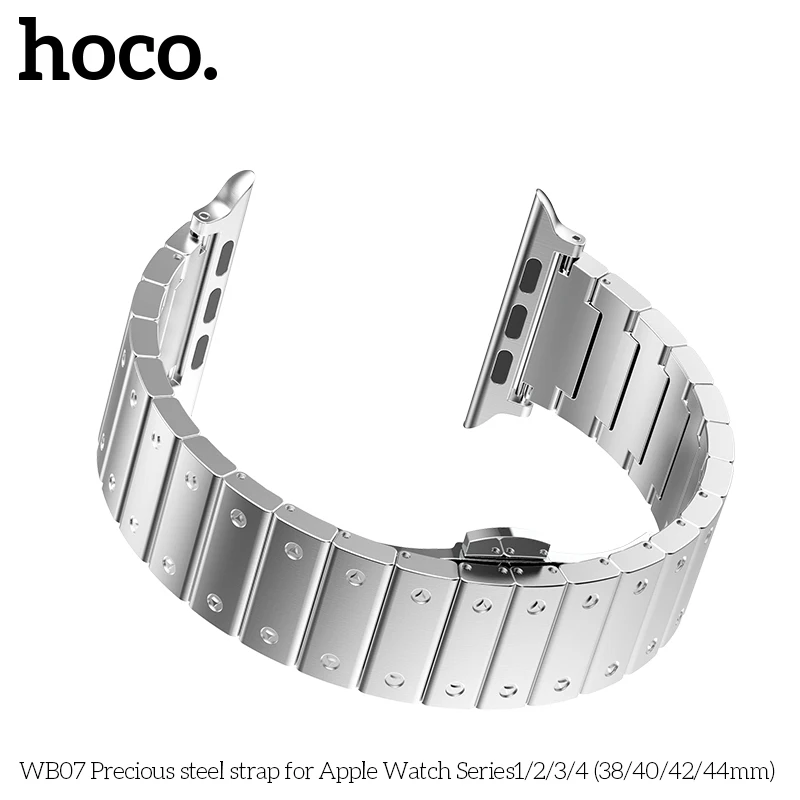 HOCO бренд Нержавеющая сталь ремешок для часов аpple 38 мм 40 мм 42 мм 44 мм Бабочка Пряжка металлический браслет для iWatch