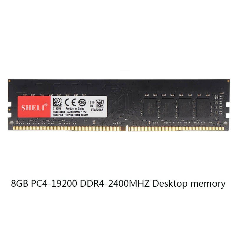 SHILI 8GB 2Rx8 PC4-19200 DDR4 2400MHz 288pin 1,2 V UDIMM Рабочий стол с низкой плотностью памяти