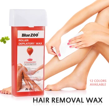 

100g natural hair removal wax strip wax paper hot wax machine special beeswax arm leg body hair removal cream TSLM2