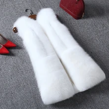 Aliexpress - Vest Outerwear Women’s Faux Fur Vest Coat Fashion Female Fox Fur Jackets High-Quality Long Slim Fur Vest Newest  ???? ?????