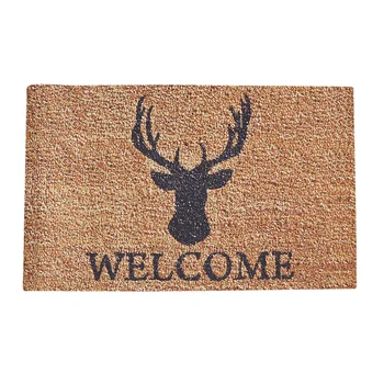 

1pc Door Pad Non-slip Reusable Elk Welcome Rubber Durable Entrance Mat Door Pad Door Mat for Restaurant Office Home