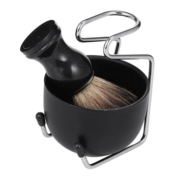 

Men Shaving Set with Shaving Soap Bowl Base Barber Shaving Brush Stand Shaving Tools Male Facial Hair Cleaning Bathroom Kit